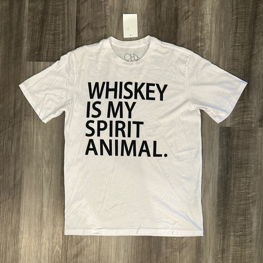 Whiskey Is My Spirit Animal Chaser Tee - Large
